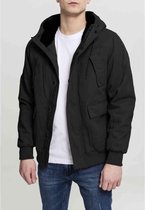 Urban Classics Winterjas -M- Hooded Cotton Zwart