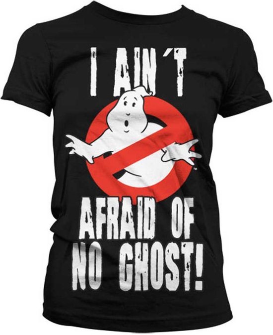 Ghostbusters Dames Tshirt -2XL- I Ain't Afraid Of No Ghost Zwart