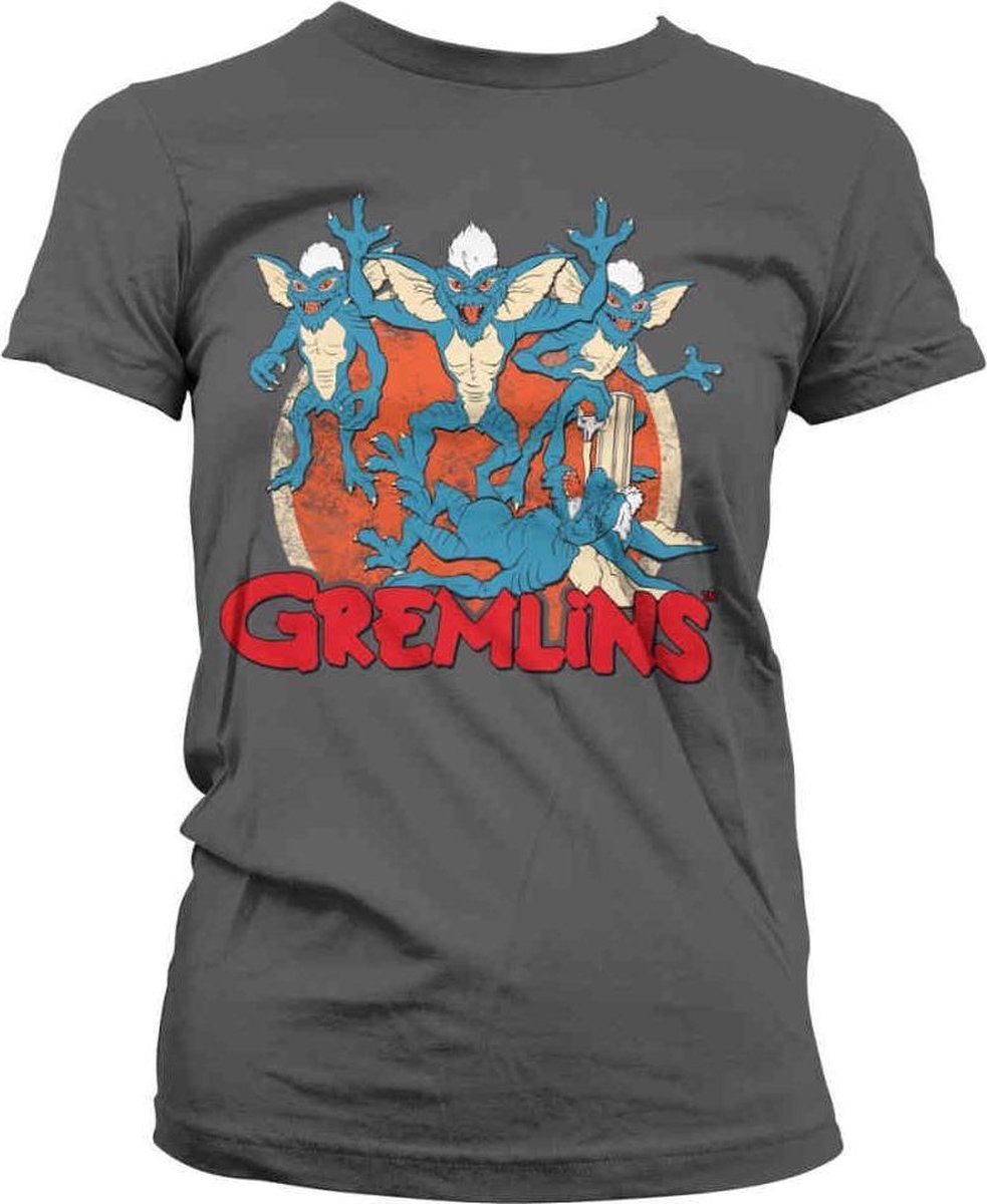 Gremlins Dames Tshirt -L- Group Grijs