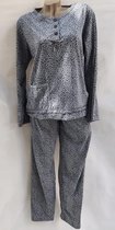 Dames pyjama set met panterprint M 36-38 grijs/donkergrijs