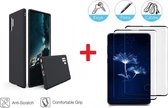 2-In-1 Screenprotector Hoesje  Bescherming Protector Set Geschikt Voor Samsung Galaxy Note 10 Plus  - Full Cover 3D Edge Tempered Glass Screen Protector Met Siliconen Back Bescherm Cover Case