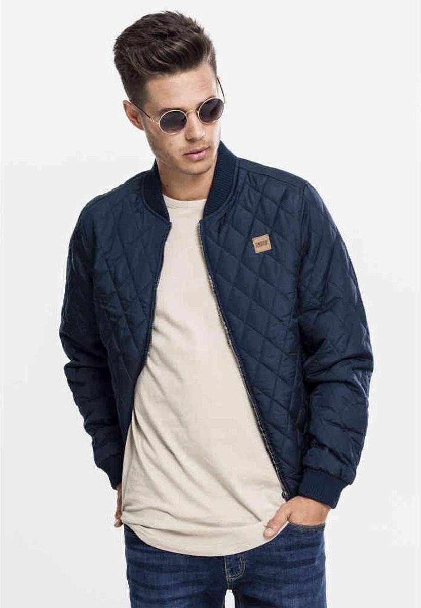 Diamond Quilt Nylon Jacket navy XL
