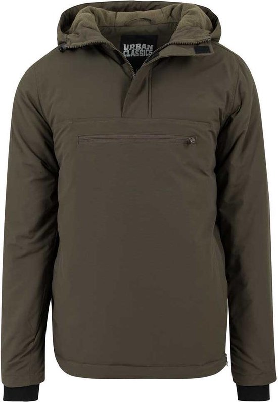Urban Classics Jas  Padded Pull Over Jacket Tb1443 Olive Mannen Maat - S