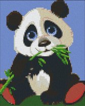 grijs dak metalen Pixelhobby Classic Bamboe Etende Panda 20x25 cm | bol.com