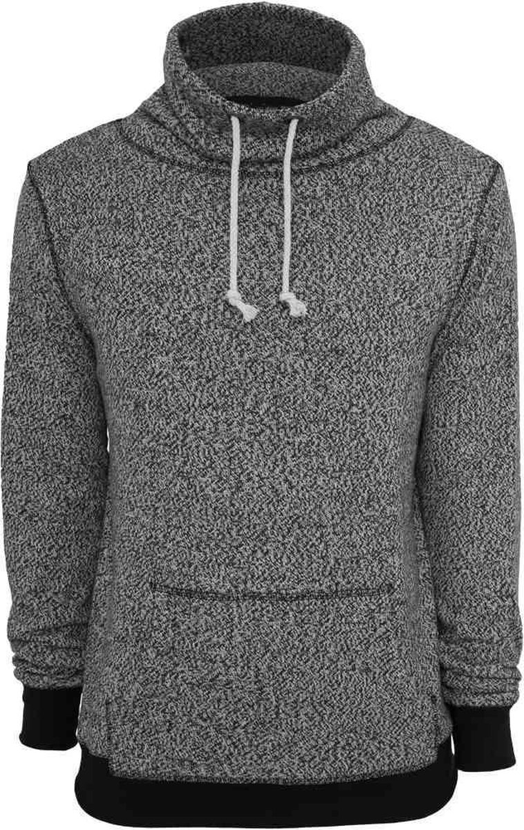 Urban Classics Sweater/trui -S- Melange High Neck Knitted Crew Grijs