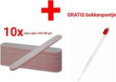 10x Nagel Vijlen - 100 / 180 GRIT - Kunstnagels - boomerang Vijl - banaan - High Quality - Professionele markt - gellak - shellac - nagels - nagelverzorging - acrylnagels - gelnagels