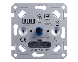 Tradim - LED Dimmer inbouw - 3-500W - Fase afsnijding