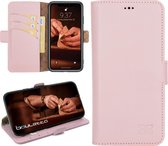 Bouletta - leer hoesje iPhone 11 - Book- WalletCase - Nude Pink