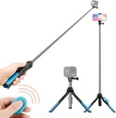 Bluetooth-afstandsbediening Geïntegreerde statief Selfie Stick voor GoPro HERO9 Black / HERO8 Black / 7/6/5/5 sessie / 4 sessie / 4/3 + / 3/2/1, DJI Osmo Action, Xiaoyi en andere a
