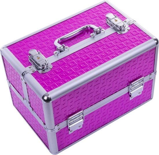 Tahiti Sui Calamiteit BEAUTYCASE XL ROZE, stevige professionele aluminium roze make-up koffer met  sloten | bol.com