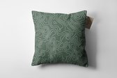 Made on Friday - Sierkussen Abstract Groen - Binnen 50x50cm - Kendal (Twill 210 gr./m2)