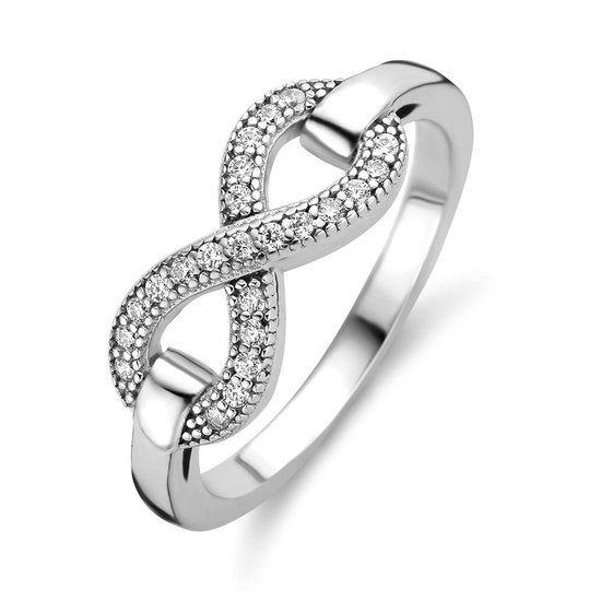 New bling 9NB-0443 50 Zilveren Infinity damesring met zirkonia - Zilver - Infinity - Zirkonia - Maat 50 - zilverkleurig