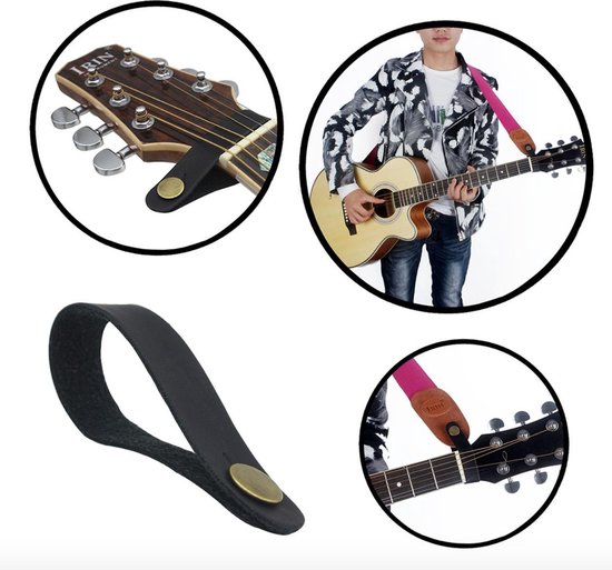 Crewell nylon confortable Sangle de guitare basse avec support pour médiator réglable Band Convient pour acoustique guitares électriques Accessoires 
