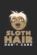 Sloth hair don't care: 6x9 Sloth - dotgrid - dot grid paper - notebook - notes
