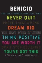 Benicio You Are Stronger Than You Think Never Quit Prove Them Wrong Dream Big You Have What It Takes Think Positive You Are Worth It Dont Stop Believi