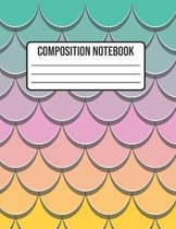 Composition Notebook: Mermaid Wide Ruled College Notepad 8.5 x 11 100 pages