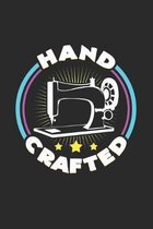 Hand crafted: 6x9 Sewing Machine - grid - squared paper - notebook - notes