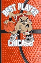 best player chicago: pitbull basketball court Lined Notebook / Diary / Journal To Write In 6''x9'' for basketball cheerleaders, basketball co