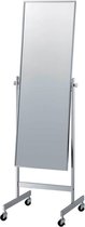 Verstelbare Spiegel op Wielen (B50cm) - Chroom
