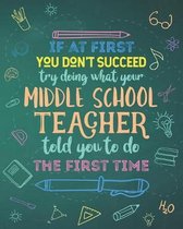 If At First You Don't Succeed Try Doing What Your Middle School Teacher Told You To Do The First Time