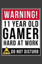 Warning 11 Year Old Gamer Hard At Work Do Not Disturb: 11 Year Old Gamer 2020 Calender Diary Planner 6x9 Personalized Gift For 11th Birthdays
