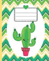 Green and Yellow Cactus Notebook: Cactus Story Journal Composition Notebook