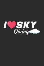 I Sky diving: 6x9 SkyDiving - dotgrid - dot grid paper - notebook - notes