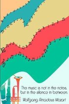 The Music is Not in The Notes but in the Silence in Between: DIN-A5 sheet music book with 100 pages of empty staves for music students and composers t