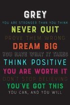 Grey You Are Stronger Than You Think Never Quit Prove Them Wrong Dream Big You Have What It Takes Think Positive You Are Worth It Dont Stop Believing