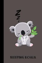 Sleeping Koala: small lined Koala Notebook / Travel Journal to write in (6'' x 9'') 120 pages