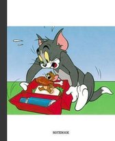 Notebook: Cartoon Tom and Jerry Soft Glossy Cover Graph Paper Pages Book 7.5 x 9.25 Inches 110 Pages