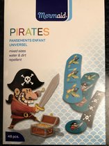 pleisters voor kinderen van piraten 48 stuks - piraten pleisters