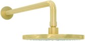 Waterevolution Qisani Flow hoofddouche 20cm met wanddouchearm Gold / Goud