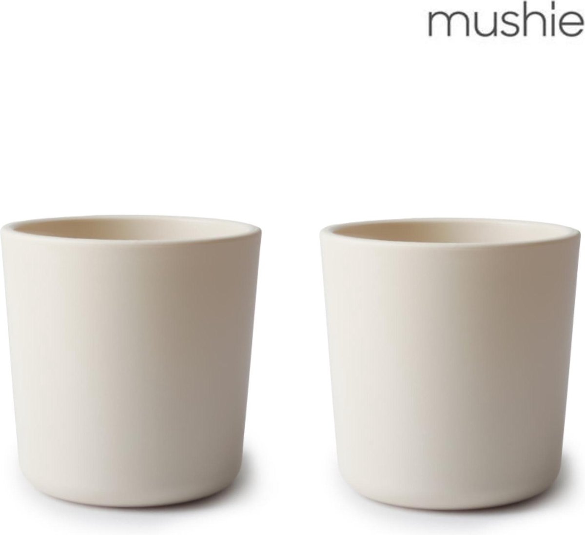 Siliconen drinkbeker - Mushie - BPA vrij - Ivory wit- set 2