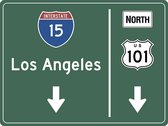 Signs-USA Verkeersbord - Amerika - Los Angeles - Wandbord - 60 x 45 cm