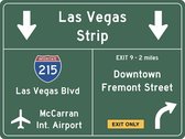 Signs-USA Verkeersbord - Amerika - Las Vegas - Wandbord - 60 x 45 cm