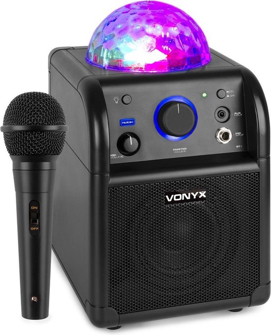 Karaoke set Vonyx SBS50B Zwarte karaoke set op accu met