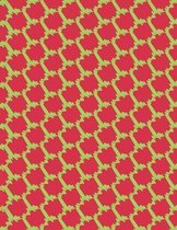 Honeycomb style red and green notebook work school