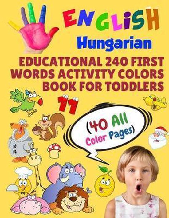 Toddler All Colors Paperback Book- English Hungarian Educati ... - cover