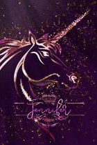 Jennifer: Unicorn Blank Lined Journal Notebook For Girls, 6 x 9, 120 Pages Perfect For Journaling, Notes, Diary & Doodling, Name