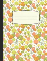 Colorful Autumn Forest: Wide Ruled Journal