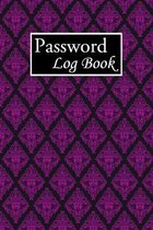 Password Log Book: Internet Password Logbook Large Print With Tabs - Violet Flower Pattern Background Cover