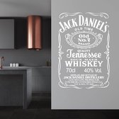 Muursticker Jack Daniels -  Zwart -  60 x 88 cm  - Muursticker4Sale