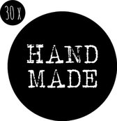 30x Sticker | HANDMADE | zwart-wit | 35 mm