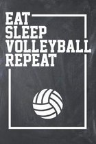 Eat Sleep Volleyball Repeat: Volleyball Themed 6x9 Dot Grid Notebook