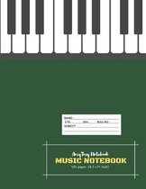 Music Notebook - AmyTmy Notebook -120 pages - 8.5 x 11 inch - Matte Cover