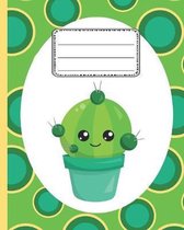 Cute Cactus Emoji Notebook: Back to school Notebook Wide Ruled for Kids