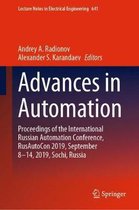 Advances in Automation: Proceedings of the International Russian Automation Conference, Rusautocon 2019, September 8-14, 2019, Sochi, Russia
