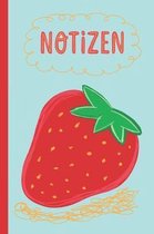 Notizen: Punktraster Notizbuch I Motiv Erdbeere I A5 dotted I 120 Seiten I Notizheft mit Softcover I Perfekt als Ideenbuch, Jou