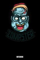 Zompster Notebook: Notizbuch mit den Abmessungen 6 x 9 - 110 leere Seiten mit karierten Innendesign ideal als Tagebuch oder f�r deine Not